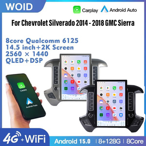 Autoradio STWEI 14,5'' Android 15 Écran Style Tesla Lecteur Vidéo pour <span class=keywords><strong>Chevrolet</strong></span> <span class=keywords><strong>Silverado</strong></span> 2014 - <span class=keywords><strong>2018</strong></span> GMC Sierra Carplay Stéréo - Product Image 2