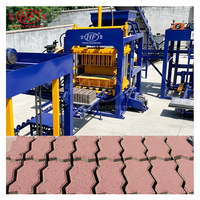 Machine à fabriquer des briques automatique HongFa QT4-15C, capacité moyenne, forte demande pour les projets de construction en Afrique et en Asie