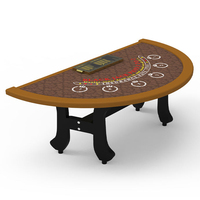 YH Personnalisé Antique Demi-Cercle Bar Blackjack Demi-Cercle Poker Table Casino Table Jeu Carte Jouer Table