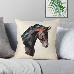 ランニングホース野生動物枕カバーオフィスチェアウエストスローピローケース45x45cm家の装飾 - Product Image 2