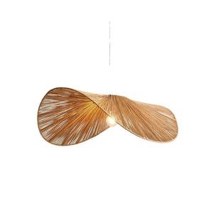 Japanese Wabi Sabi Style Oval Pendant <b>Light</b> Hand Woven Hemp Rope LED Chandelier For Bedroom Living Room <b>Dining</b> Room - Product Image 5