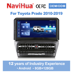 วิทยุติดรถยนต์ระบบแอนดรอยด์ NaviHua หน้าจอสัมผัส พร้อมบลูทูธ และพอร์ต USB สำหรับรถยนต์โตโยต้า ปราโด ปี 2010-2019 - Product Image 1