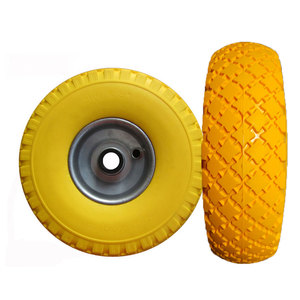 Nueva carretilla de alta elasticidad <span class=keywords><strong>antipinchazos</strong></span> de <span class=keywords><strong>10</strong></span> <span class=keywords><strong>pulgadas</strong></span>, rueda de rodamiento de PU, rueda giratoria de PU - Product Image 3