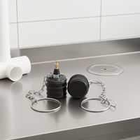Bouchon de test de tuyau gonflable de 2 pouces en caoutchouc naturel à finition lisse, noir, certifié ISO9001, pression maximale 40 PSI
