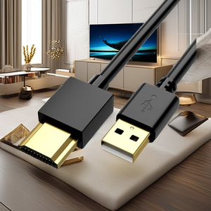 USB สำหรับ<span class=keywords><strong>สาย</strong></span>อะแดปเตอร์ [ความเร็วสูง 4K30Hz] ชาย-หญิง สำหรับแมคบุคโปร/แอร์ วินโดวส์ <span class=keywords><strong>11</strong></span>/10/8/<span class=keywords><strong>7</strong></span> IOS เครื่องเล่นบลูเรย์ 1 ม. สีดำ - Product Image 2