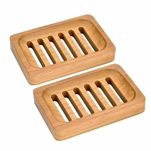 จานสบู่ไม้ทรงสี่เหลี่ยมสไตล์จีนสำหรับใช้ในบ้าน ห้องน้ำ โรงแรม - Product Image 4