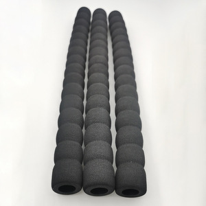 Poignée de laisse pour chien en tube moussant, noir mat, en caoutchouc nitrile, avec revêtement en éponge, pour harnais d'animaux - Product Image 1