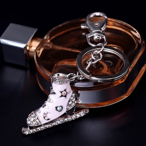 Porte-clés de mode en métal, motif patins à glace et <span class=keywords><strong>chaussures</strong></span> de <span class=keywords><strong>ski</strong></span>, orné de strass en cristal, souvenir d'hiver, pour le sport - Product Image 6
