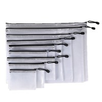 Vente en gros d'usine, dossiers PVC A4, grande capacité, pochettes transparentes pour documents, fermeture à glissière, pour organiser la papeterie et les livres