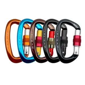 D Shape Climbing Carabiner Triact Lock Carabiner For Sale