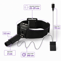 Lampe UV OEM blanche pour cils, sans laser, avec logo personnalisé, lumière de polymérisation pour extensions de cils à fixation sur tête, avec pédale silencieuse pour salon de cils