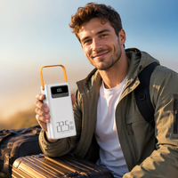 Batterie externe 30000mAh PD 22.5W à charge rapide, chargeur portable avec câble intégré et écran numérique pour téléphone et tablette