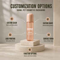 Flacon pulvérisateur à pompe pour brume fine, format voyage, en PET mat givré à paroi épaisse, personnalisé par le fabricant, pour marque cosmétique