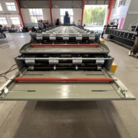 Machine automatique de formage de tuiles de toiture trapézoïdales à double couche 970, machine de fabrication de tôles de toiture profilées IBR, GI PPGI