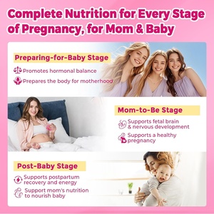 Vitamine Prenatali e Postnatali <span class=keywords><strong>per</strong></span> Donne, Caramelle Gommose con Metilfolato 1mg, Omega-3 (DHA+EPA), Colina, Senza Zucchero, Vegane, Migliorano la Memoria - Product Image 6