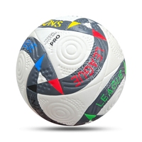 Ballon de football professionnel taille 5 en PU thermocollé avec logo personnalisé pour entraînement et matchs, achat en gros pour l'entraînement des compétences de football