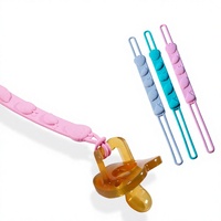 Chaîne de sucette en silicone de qualité alimentaire pour bébé, anneau de dentition, sangle anti-perte, support de sucette à mâcher, vente directe d'usine, fabriqué en Chine