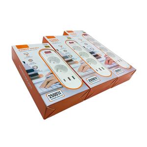 USBポート付きポータブルエクステンションコード、オーバーロード保護付きフランス標準電源ソケット、3 USB付きマルチアウトレットパワーストリップ - Product Image 6