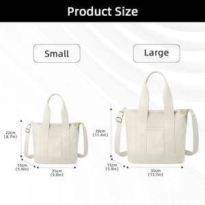 棉质手提袋制造商定制厂家直销女式单肩帆布包时尚斜挎帆布包 - Product Image 2