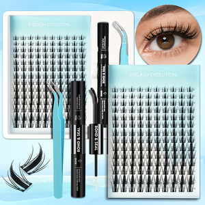 Faux cils en grappe DIY pour professionnels, volume 3D, effet vison, marque privée, vente en gros, cils inférieurs en grappe à <span class=keywords><strong>pointes</strong></span> - Product Image 2