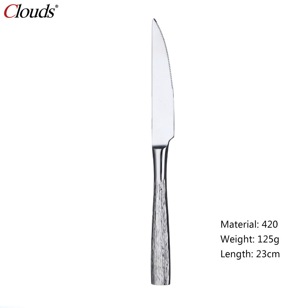 Silvery-steak knife
