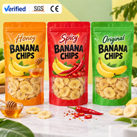 Sachet Doypack Personnalisé en PE Recyclable et Écologique avec Fenêtre, Imprimé par Gravure, pour l'Emballage de Chips de Pommes de Terre Croustillantes, de Plantain et de Banane