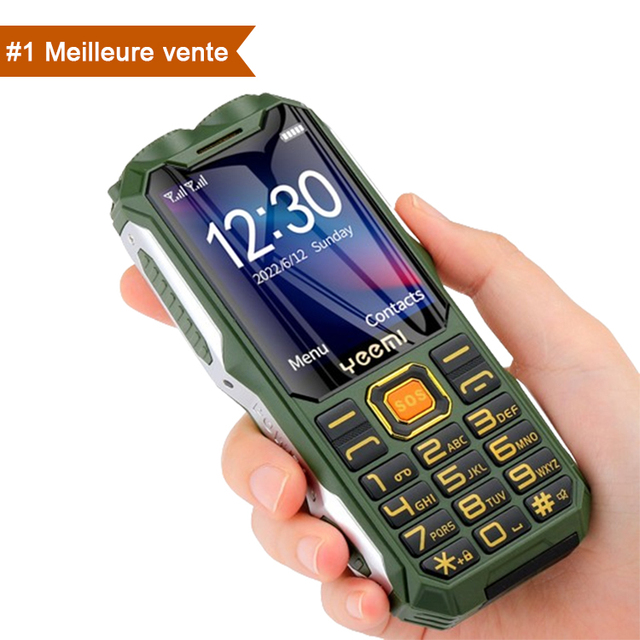 2G Seniors Cell Phone Feature Phone Dual SIM LED Flashlight Big Button Loud Speaker for Outdoor Hiking Travel Mobile Phone