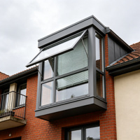 Thermisch Getrenntes Aluminium-Klappfenster mit Integrierten Jalousien Doppelverglasung Feuchtigkeitsbeständig für Europäischen Wohnbereich