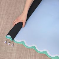 Tapis de mahjong américain personnalisé imprimé à bords festonnés 31,5x31,5 pouces, tapis de mahjong vert antidérapant pliable et portable