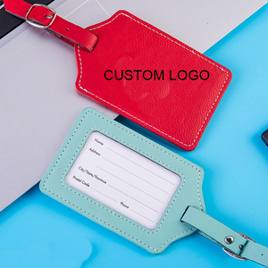 Porta passaporto all'ingrosso e Set di etichette per bagagli etichette per bagagli a sublimazione Blanks etichette per bagagli in pelle PU Logo personalizzato - Product Image 1