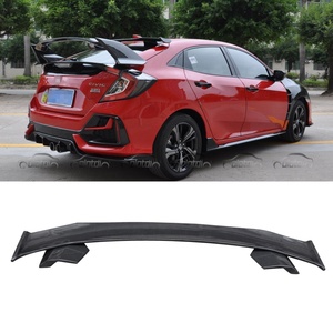 Spoon Style Carbon Fiber Tail Wings Roof Spoiler Rear Trunk <b>Boot</b> Lip for Honda Civic FK7 FK8 Type R 2016+ - Product Image 2