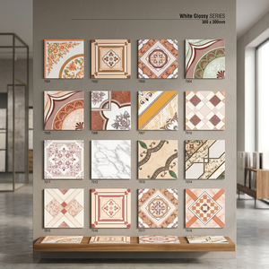 Matt Embossed Stone Punch Designer Carrelages de sol en céramique Finition émaillée brillante Tailles 12x12 16x16 30x30 300x300 Porcelaine - Product Image 4