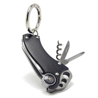 8-en-1 tournevis couteau ouvre combinaison outil porte-clés anneau extérieur multifonction poche métal mini couteau pliant porte-clés