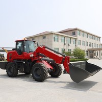 Chine Chargeur sur pneus avant Mini chargeur télescopique Chargeur sur pneus électrique diesel 2t 2.5 tonnes 3 T