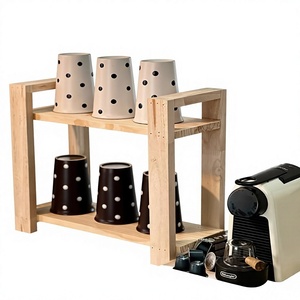 Wooden Tree-Shaped <b>Storage</b> Rack Three-Layer Minimalist Design Standing Type Handmade Wood Holder for Living Room - Product Image 5