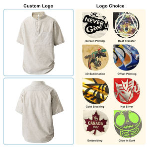 Custom Logo Wholesale Polyester/Nylon <b>Hawaiian</b> <b>Shirt</b> <b>Men's</b> Casual Beach Summer Breathable Zipper Short-Sleeved <b>Shirt</b> - Product Image 4