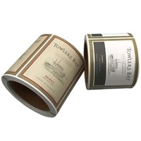Etiquetas Personalizadas para Botellas de Vino con Lámina Dorada, Pegatinas de Papel en Relieve para Bebidas