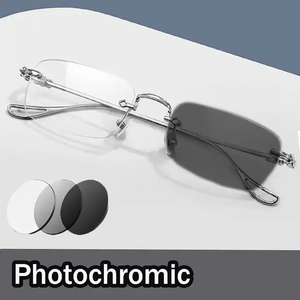 <span class=keywords><strong>Lunettes</strong></span> <span class=keywords><strong>de</strong></span> <span class=keywords><strong>presbytie</strong></span> photochromiques anti-lumière bleue sans monture carrées, <span class=keywords><strong>lunettes</strong></span> <span class=keywords><strong>de</strong></span> mode en métal pour hommes et femmes, <span class=keywords><strong>lunettes</strong></span> photochromiques universelles - Product Image 5