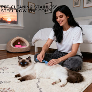 Peigne de nettoyage des puces pour animaux de compagnie, dissolvant de tiques pour chats et chiens, produits de nettoyage et de toilettage, brosse pour chiens - Product Image 5