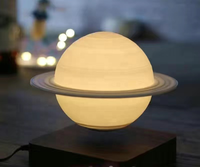 Lámpara de Mesa Inalámbrica ABS con Forma de Globo, Decoración de Noche, Geométrica, Magnética, Levitante, Antigravedad, Enchufable
