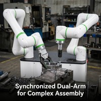 AMR omnidirectionnel à double commande de direction 1000-30D, construction en aluminium et acier inoxydable, puissance 350W 48V, capacité 1000kg, bras de 1100mm