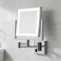 Espejo de Maquillaje con Luz, de Pared, con Aumento de 1X/3X, Espejo de Afeitar con Luz