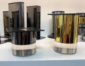 Le <span class=keywords><strong>gambe</strong></span> cilindriche trasparenti acriliche in <span class=keywords><strong>oro</strong></span> sono comunemente utilizzate per armadi divani o tavoli per fornire decorazioni di supporto - Product Image 3