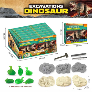 Nuevo Kit de Excavación de Dinosaurios de 12 Piezas, Juego de Juguetes de Excavación para Niños con Herramientas, Juego Educativo de Ciencia - Product Image 2