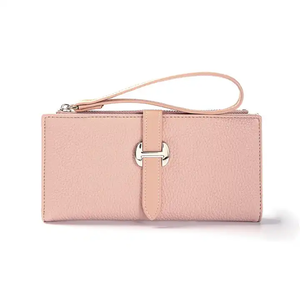 Nueva versión coreana tendencia de la moda larga <span class=keywords><strong>ins</strong></span> simple cuero multi-tarjetero teléfono monedero para mujer - Product Image 3