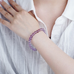 Desarrollar Intuición Joyería <span class=keywords><strong>de</strong></span> cristal rara 8mm Curación natural Púrpura Amatista boliviana Pulsera <span class=keywords><strong>de</strong></span> cuentas <span class=keywords><strong>de</strong></span> cristal para mujeres y niños - Product Image 3