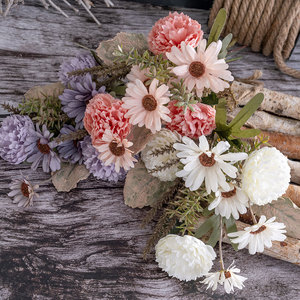 CallaFloral Ramo de Margaritas Artificiales de Tela Plástica Tejida para Decoración de Bodas y Hogar CF01218C - Product Image 1