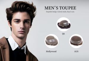 Prótesis Capilar Masculina con Base de Seda, Cabello Remy Indio, Línea de Cabello Natural, Peluca de Cabello Humano, Sistemas Duraderos - Product Image 5