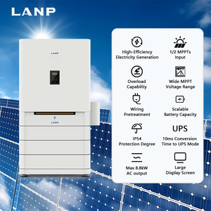 <span class=keywords><strong>Onduleur</strong></span> solaire hybride monophasé basse tension 3-8kW 1/2 MPPT à onde sinusoïdale pure, parallèle 5kW, pour système solaire domestique (on-grid et off-grid) - Product Image 2