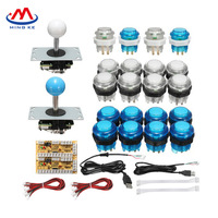 Kit d'arcade USB pour deux joueurs 28 #   Kit de machine de combat avec bouton lumineux et joystick Sanhe